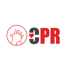 heart cpr medical icon vector design