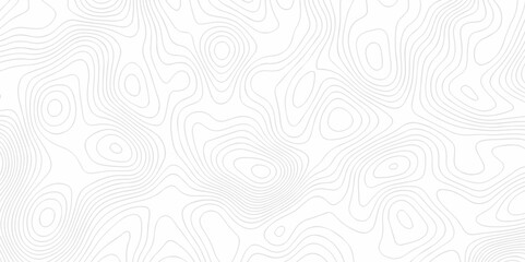 Vector geography landscape Topo contour map on white background, Topographic contour lines. Seamless pattern with lines Topographic map. Geographic mountain relief diagram line wave carve pattern.