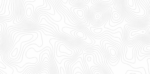 Vector geography landscape Topo contour map on white background, Topographic contour lines. Seamless pattern with lines Topographic map. Geographic mountain relief diagram line wave carve pattern.