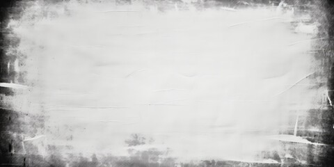 Old blank white grunge ripped torn posters crumpled paper background . creased crumpled paper backdrop placard surface, Urban street posters wall empty space..