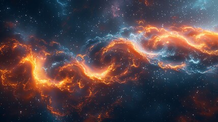 An abstract design of infinity symbols looping over a cosmic starfield, suggesting endless space. The glowing symbols blend seamlessly into the starry background