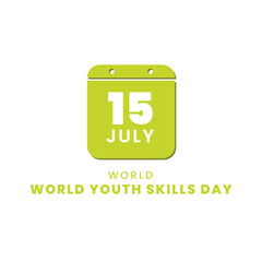 World Youth Skills Day. Banner Template Vector