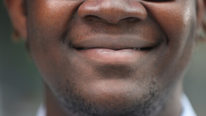 close-up of the face of a smiling African American man