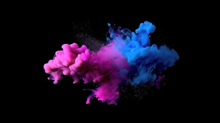 Fototapeta premium Abstract Swirls of Pink and Blue Ink