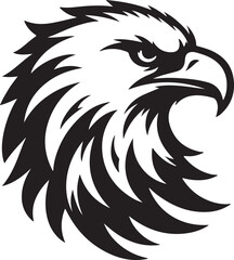 Eagle head silhouette vector 