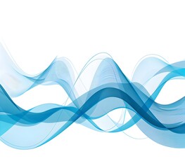 Fototapeta premium Abstract blue vector line art background with wavy lines on white, vector illustration of elegant curved blue wave lines on light grey background, vector illustration, simple design, vector graphics, 