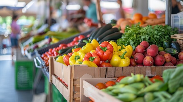 An eco-friendly urban market.