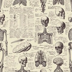 Vintage Human Anatomy Background