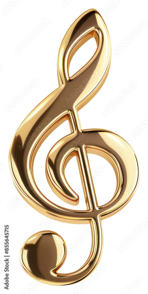 Sticker PNG  Music icon jewelry gold white background.