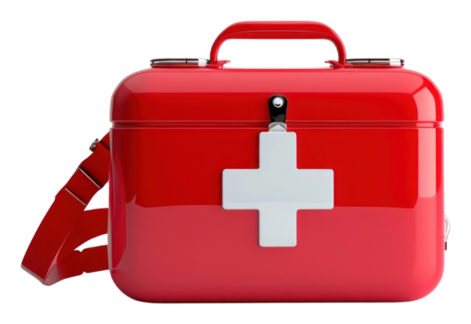 PNG Red first aid kit bag stethoscope furniture.