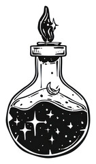 PNG Magic potion tube drawing bottle pomegranate.