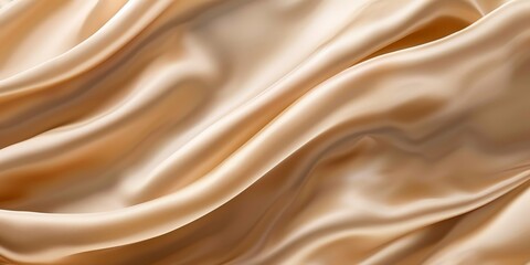 Fototapeta premium Luxurious Beige Fabric Drape Elegance