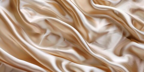 Obraz premium Luxurious Beige Fabric Drape Elegance