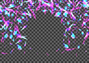 Blue Spot Background Transparent Vector. Flare Vibrant Wallpaper. Multicolored Starlight Illustration. Glow Glitz. Element Glimmer Template.