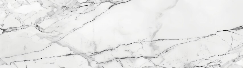 Obraz premium Panoramic abstract white marble texture background for work or design with copyspace. Stylish minimalism.