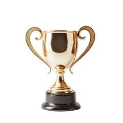 gold trophy cup, png on a transparent background.