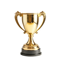 gold trophy cup, png on a transparent background.
