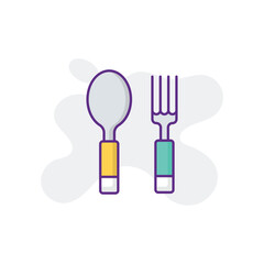 Fototapeta premium Utensils icon design with white background stock illustration