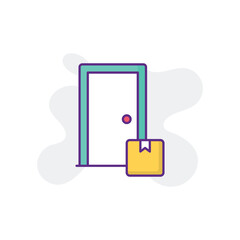 Contactless Delivery icon design with white background stock illustration