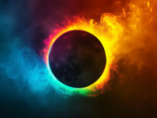 Obraz premium Prismatic Light Bending Around a Black Hole: A Conceptual Cosmic Insight