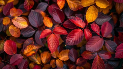 Fototapeta premium Autumn leaves background illustration generated by ai