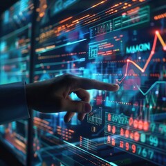 realistik ui design of hologram data statistics