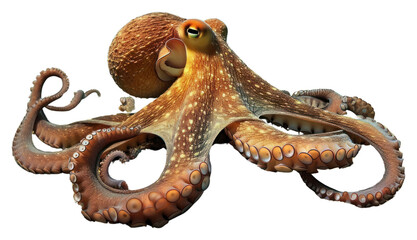 Obraz premium PNG Underwater photo of full body of octopus animal outdoors nature.