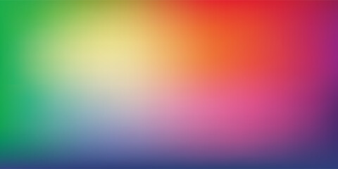 Smooth and blurry colorful gradient mesh background. Modern bright rainbow colors. Easy editable soft colored vector banner template.