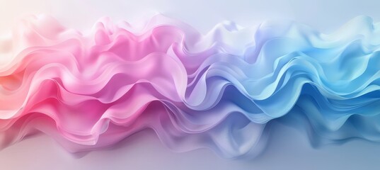 Fototapeta premium Abstract Pastel Colors 3D Background with Flowing Waves
