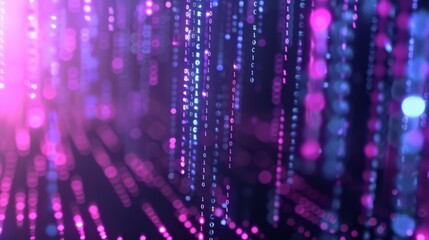 Binary code background illustration generated by ai