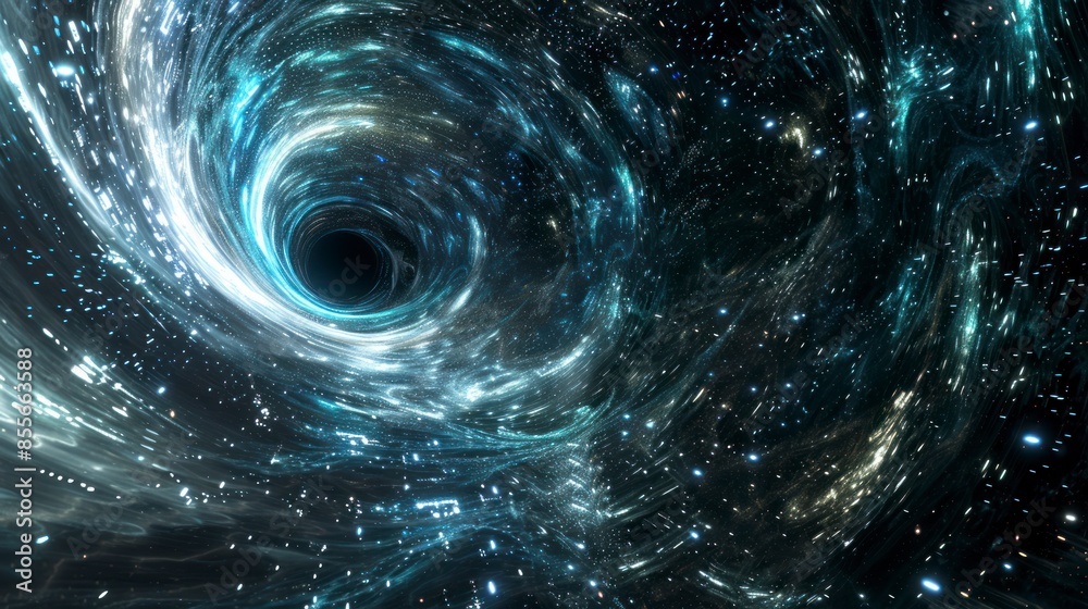 Canvas Prints illustration showing a vortex of stars in a distant galaxy.