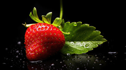 Vibrant image of a ripe strawberry against a soft background.