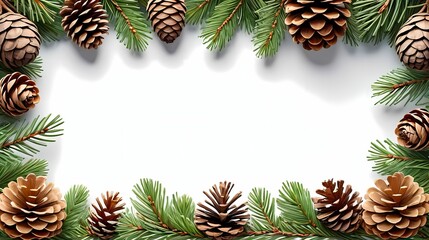 Greenery frame template with place for text for wedding invitation, card, banner, poster, sticker, cover.