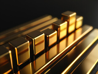 a close up of a gold bar