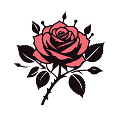 Rose,SHrimp,and animal vector or shilhoutte