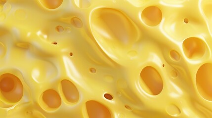 Close-up of Yellow Swiss Cheese