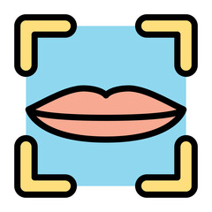 Lips scan icon