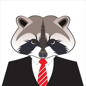 logo rakun kaya vectors desain illustrator
