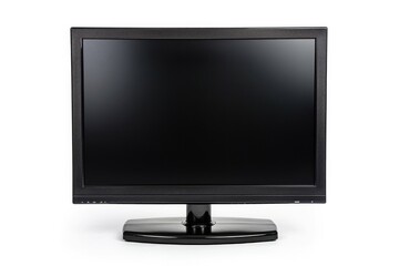 TV Screen. Front Shot of Plasma Display Isolated on White Background