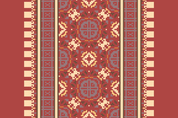 Ethnic pattern vector background. seamless pattern traditional, Design for background, wallpaper, Batik, fabric, carpet, clothing, wrapping, and textile. ethnic pattern Vector illustration.