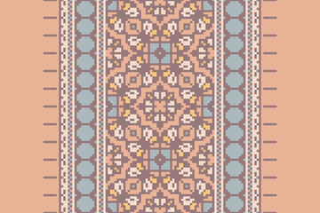 Ethnic pattern vector background. seamless pattern traditional, Design for background, wallpaper, Batik, fabric, carpet, clothing, wrapping, and textile. ethnic pattern Vector illustration.