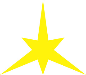 Obraz premium Golden star isolated on white background.