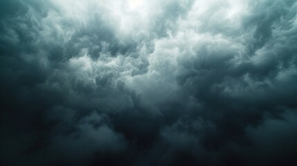 Obraz premium Dramatic Thunderstorm Clouds Illuminated by Lightning at Night