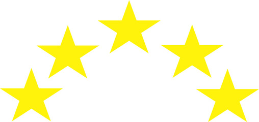 Golden star isolated on white background.