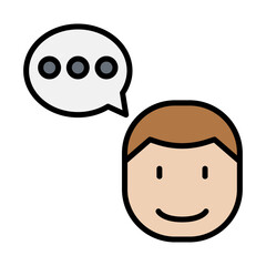 Talking, speaking icon