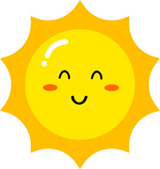 Sun cartoon character.