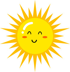 Sun cartoon character.