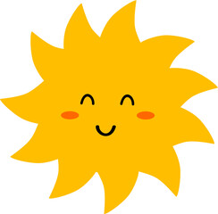 Sun cartoon character.