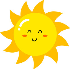 Sun cartoon character.