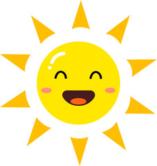 Sun cartoon character.